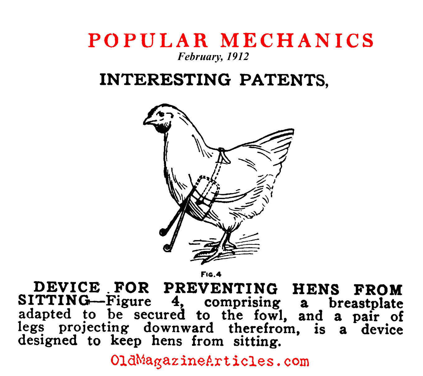 The Weirdest Invention of 1912 (Popular Mechanics, 1912)